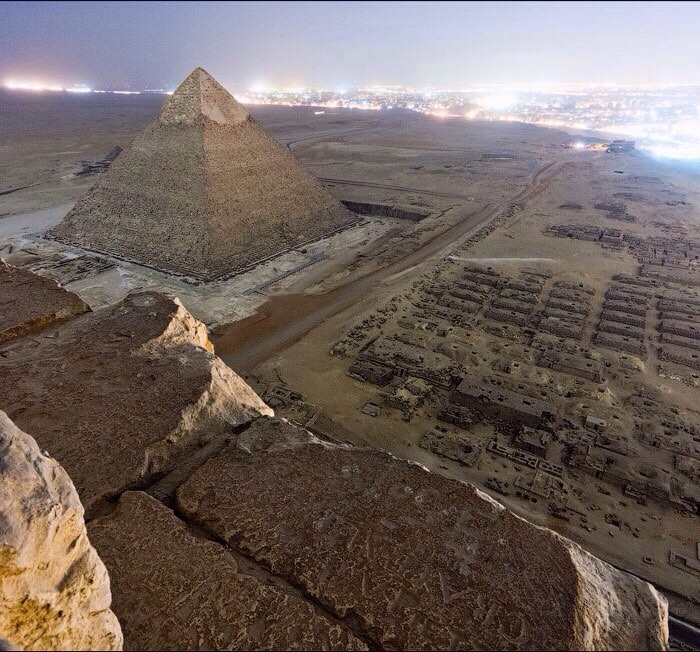 25 - An illegal picture atop the Giza pyramids in Egypt
